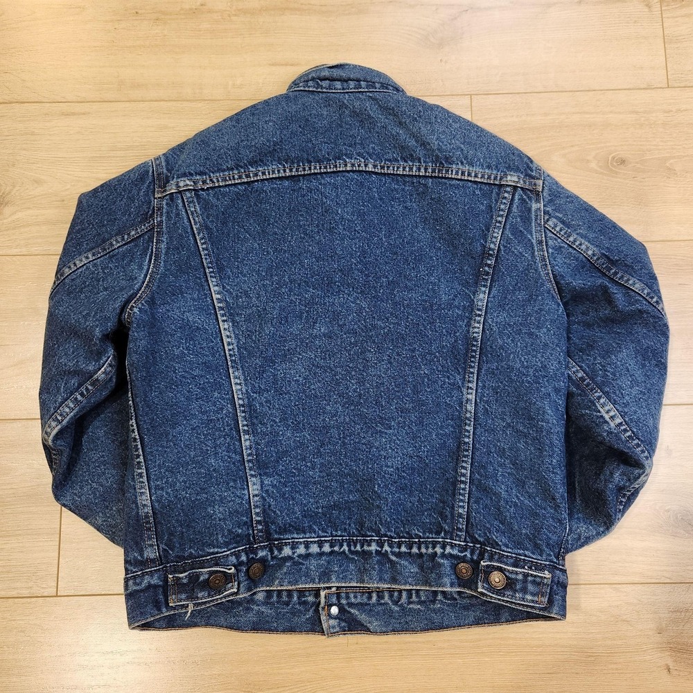 Vintage Levis Jacket Mens 40 Blue Denim Blanket Lined Made USA 70506 0316 USA - Picture 3 of 8